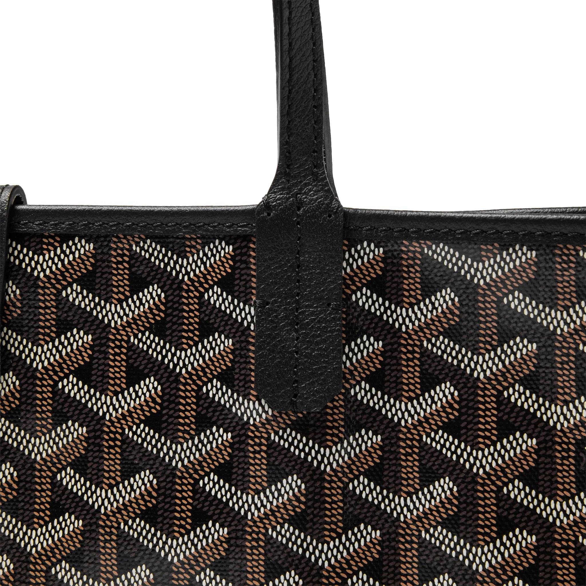 Detailed View of Goyard Saint Louis GM Tote Bag Black STLCROGMLTY01CL01P